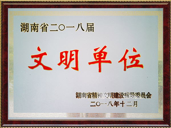 湖南省2018届文明单位